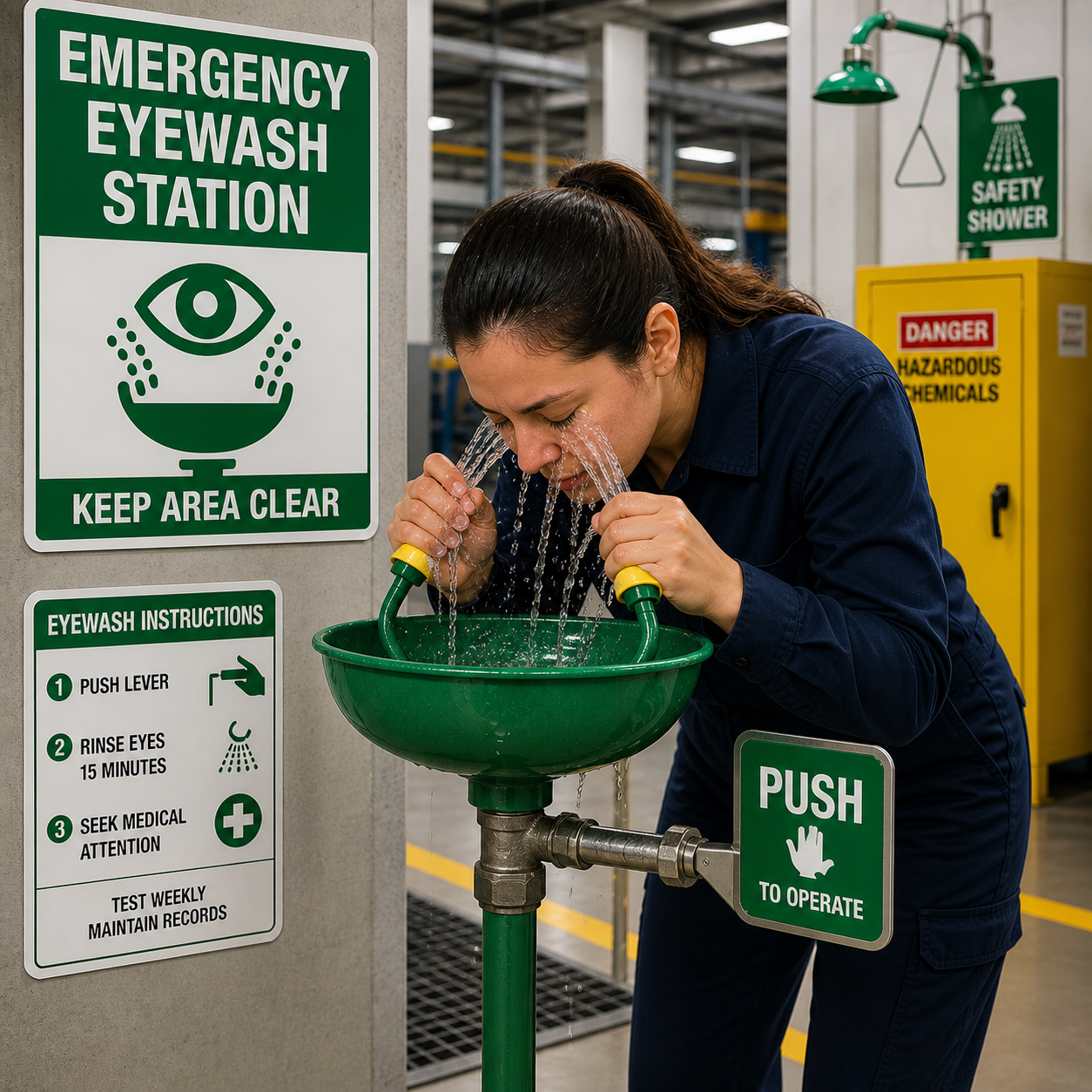 Chemical Hazards: Eye Washing and Emergency Showers – Training Course