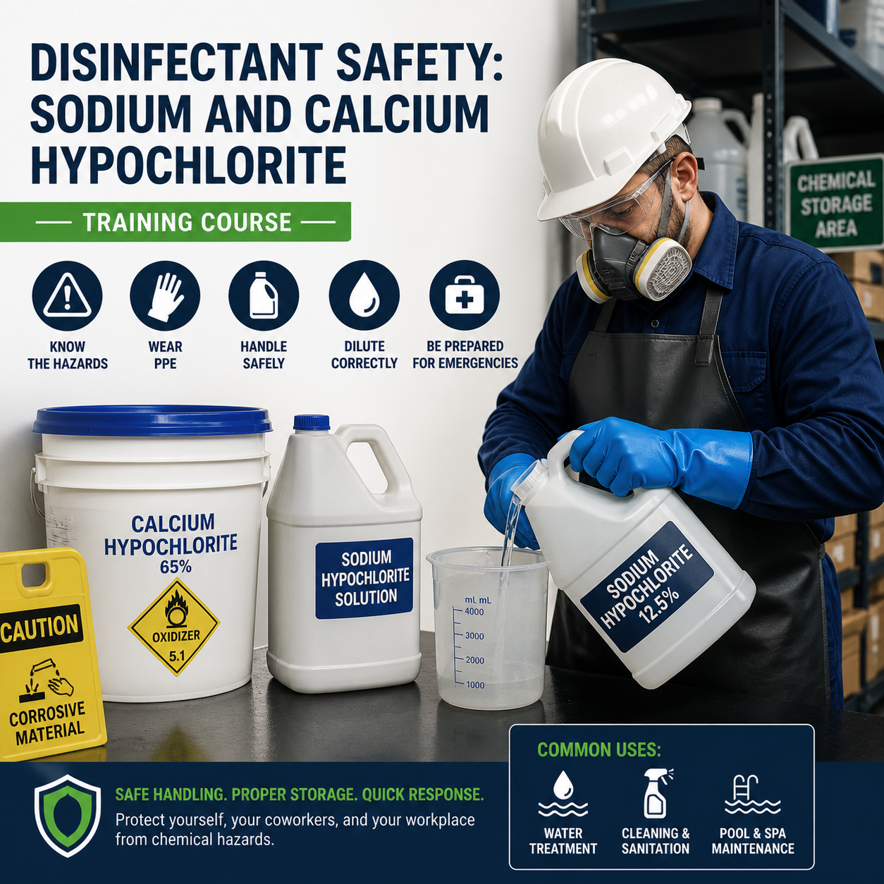 Disinfectant Safety: Sodium and Calcium Hypochlorite – Training Course