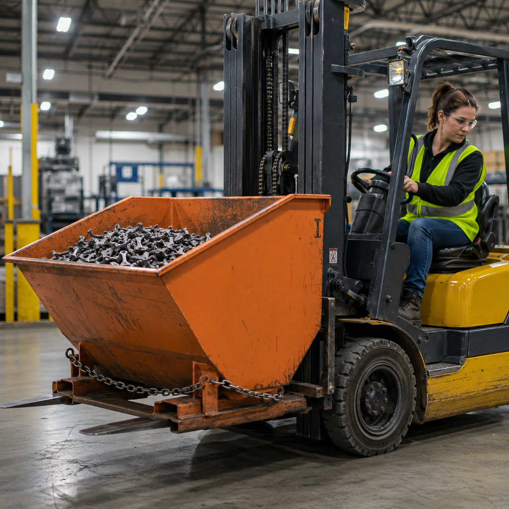 Proper Safety Techniques for Operating a Forklift Dump Hopper – Training Course