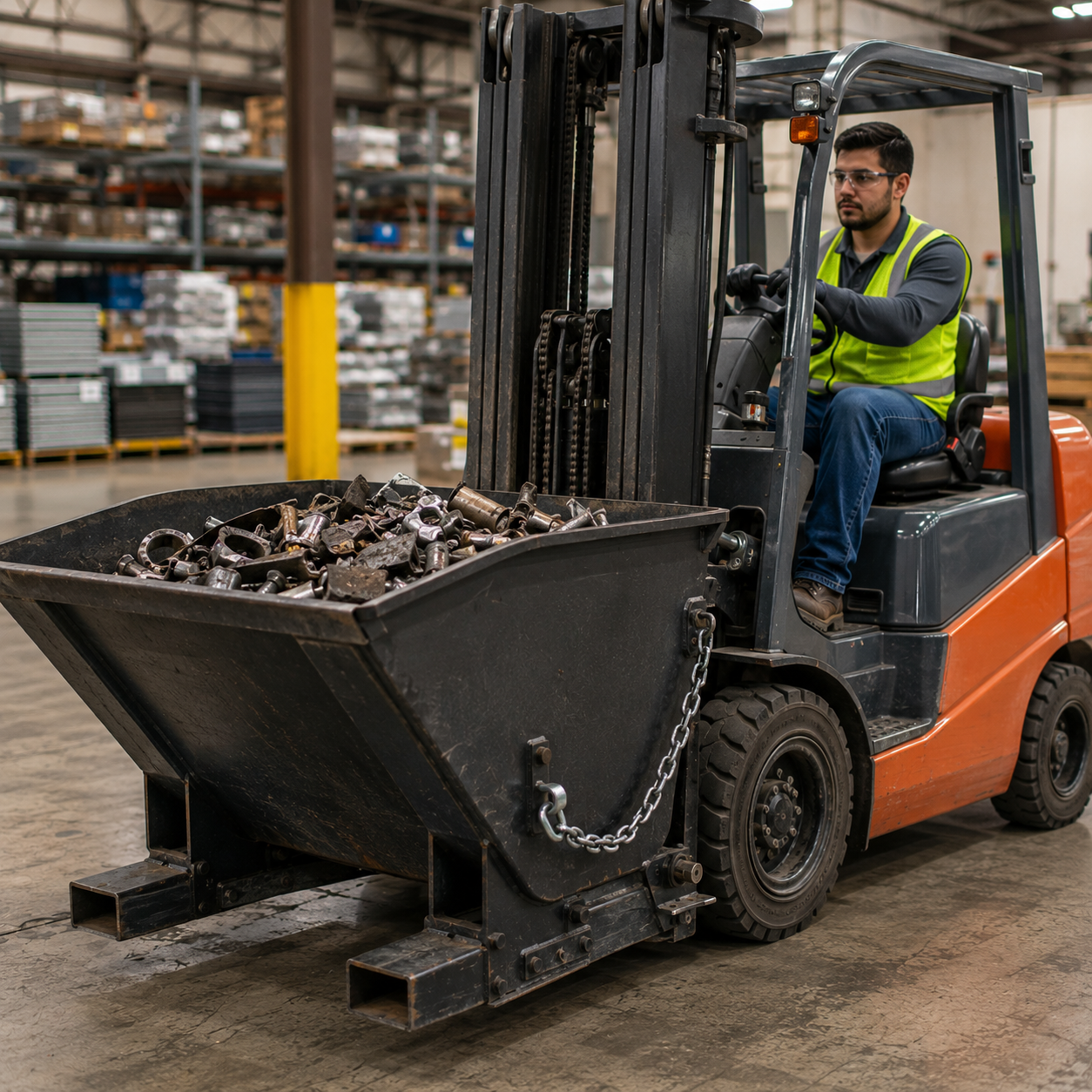 Proper Safety Techniques for Operating a Forklift Dump Hopper – Training Course